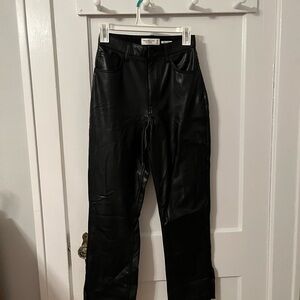 Abercrombie & Fitch Black Vegan Leather Pants